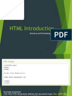 HTML Introduction: Structure and Formatting Tags