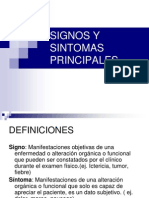 Signos y Sintomas Principales