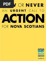 Now or Never Nova Scotia - Final Report With Research & Engagement Documentation