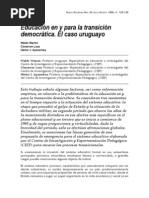 Warren Waldo - Educación en y para La Transición Democrática. El Caso Uruguayo