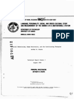 Estudio Social e Intercultural Del Lenguaje, La Personalidad y La Medición Del Sistema (Motivacional) A-R-D Humano