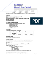 EXCEL Intermediate Practice Activities