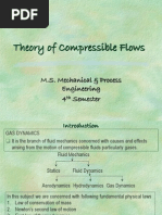 Theory of Compressible Flows: M.S. Mechanical & Process Engineering 4 Semester