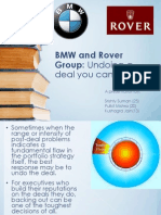 BMW and Rover Group: Undoing A: Deal You Can't Fix