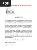 Manual General de Procedimientos de Una Empresa