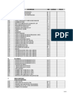 LISTA MATERIALES PRELIMINAR - Proyecto Saneamiento