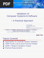 Validation of Automated Systems & Software - A Practical Approach