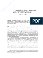 Schedler - Ultima Línea de Defensa Del Autoritarismo