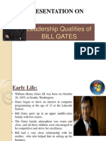 Presentation On: Leadership Qualities of Bill Gates