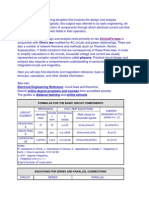 Electrical Engineering Formulas