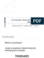 Cryoscopic Determination of Molar Mass