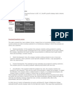 Ansoff Growth Strategy Matrix