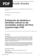 Gareis - Extirpación de Idolatrías e Identidad Cultural en Las Sociedades Andinas Del Perú Virreinal (Siglo XVII)