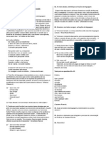 Exercícios Sobre Funções de Linguagem