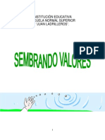 Proyecto Sembrando Valores Valores