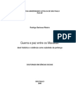 Guerra e Paz Entre Os Maxakali: Devir Histórico e Violência Como Substrato Da Pertença