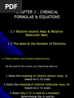 Relative Atomic/molecular Mass & Mole Concept