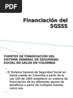 Financiación Del SGSSS