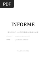 INFORME-ToPO - Levantamiento Topografico Con Wincha y Jalones