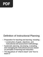 Instructional Planning