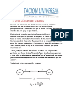 Ley de La Gravitacion Universal (Fisica)