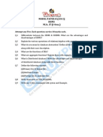 MODEL PAPER II (2011) Dbms M.Sc. IT (I Sem.) : Attempt Any Five. Each Question Carries 10 Marks Each