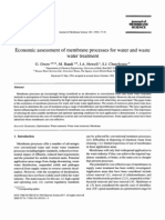 Economic Assessment of Membrane Processes For Water and Waste Water Treatment