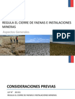 Ley de Cierre Faenas Mineras - Ley #20551