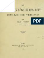 Juster Jean - La Condition Légale Des Juifs Sous Les Rois Visigoths