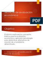 Técnicas de Evaluación Económica