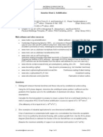 Question Sheet 2, Solidification: Question Sheet 2 Materials Science Part Ib AQ2 COURSE A: Phase Transformations