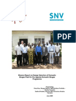 Mission Report On Design Selection of Domestic Biogas Plant Uganda 2009