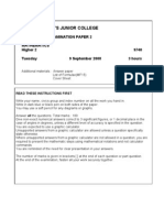 MATHS SA. 2008 SAJC H2 Mathematics Prelim Paper 2