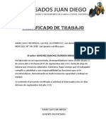 Certificado de Trabajo