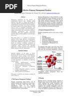 Effective Program Management Practices