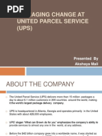 Managing Change at United Parcel Service (UPS)