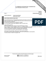 Additional Mathematics 2009 November Paper 1