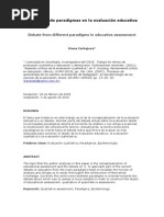 Debate Desde Paradigmas en La Evaluación Educativa