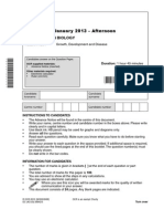 Question Paper Unit f222 01 Growth Development and Disease