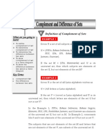 What Are You Going To Learn?: Definition of Complement of Sets