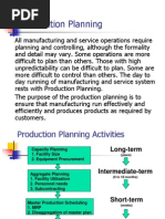 Production Planning and Inventory Management