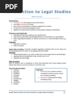 Introduction To Legal Studies Notes