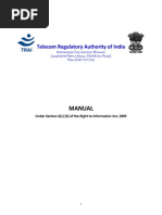 Telecom Regulatory Authority of India: Manual