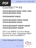 Coolset™-F3: Off-Line Smps Current Mode Controller With Integrated 650V Startup Cell/Coolmos™