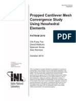 Propped Cantilever Mesh Convergence Study Using Hexahedral Elements