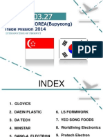 Singapore - KOREA (Bupyeong) Trade Mission 2014: Introduction of Product