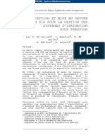 Conception Et Mise en Oeuvre D'un Sig Pour La Gestion Des Systemes D'irrigation Sous Pression