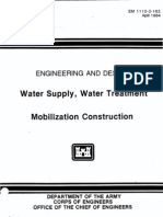 Water Supply, Water Treatment Mobilization Construction: Engineering and Design