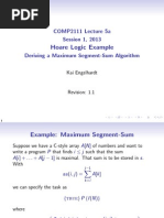 Hoare Logic Example: COMP2111 Lecture 5a Session 1, 2013