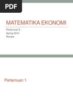 ESPA4122 Matematika Ekonomi Review